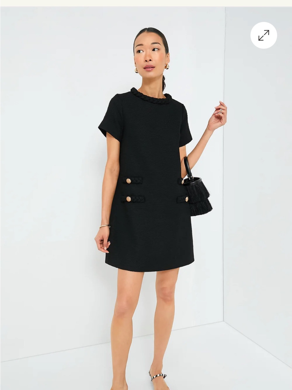 Tuckernuck Black Tweed Jackie Dress